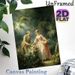 Vintage Aristocratic Couple Flower-picking Painting Poster, Elegant Rococo-style Pastoral Scene Poster, Soft-toned Romantic Artwork Ideal For Living_maomaolike.com