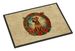 Irish Terrier Christmas Flowers Doormat Front Door Mat Indoor Outdoor Rugs For Entryway, Non Slip Washable Low Pile, 24H X 36W_maomaolike.com