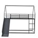 Twin Over Twin House Bed With Ladder And Slider, House Bed, Bunk Bed_maomaolike.com