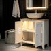White Under Sink Cabinet With U-Shape And Adjustable Internal Shelf_maomaolike.com