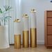 Floor Metal Vase Modern Style Decoration Home Droplet Shaped White Metal Vase 3-piece Set Gorgeous Home Decoration Large Glazed Metal Vase_maomaolike.com