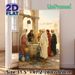 Middle Eastern Women At The Well Painting Poster, Warm-toned Realistic Oil Style Poster, Captivating Traditional Daily Life Decor Idea For Living_maomaolike.com