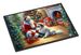 Great Pyrenees And Santa Claus Doormat Front Door Mat Indoor Outdoor Rugs For Entryway, Non Slip Washable Low Pile, 24H X 36W_maomaolike.com