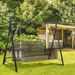 Outsunny Metal Porch Swing Stand, Heavy Duty Swing Frame, Hanging Chair Stand Only, 528 LBS Weight Capacity, For Backyard, Patio, Lawn, Playground, Black_maomaolike.com