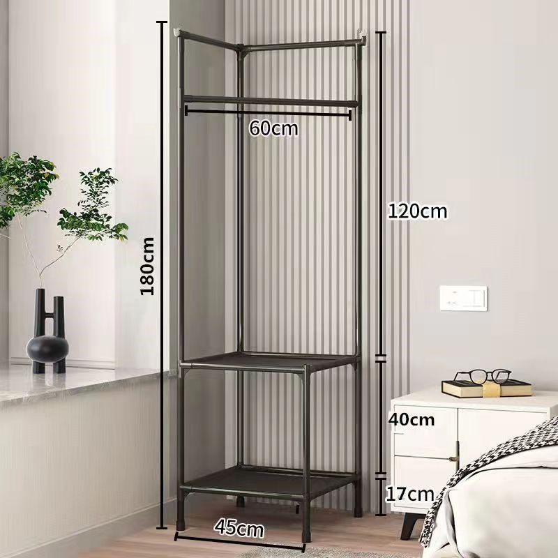 Corner coat rack floor bedroom household bedside clothes hanging rack simple storage rack corner clothes hanging storage_maomaolike.com