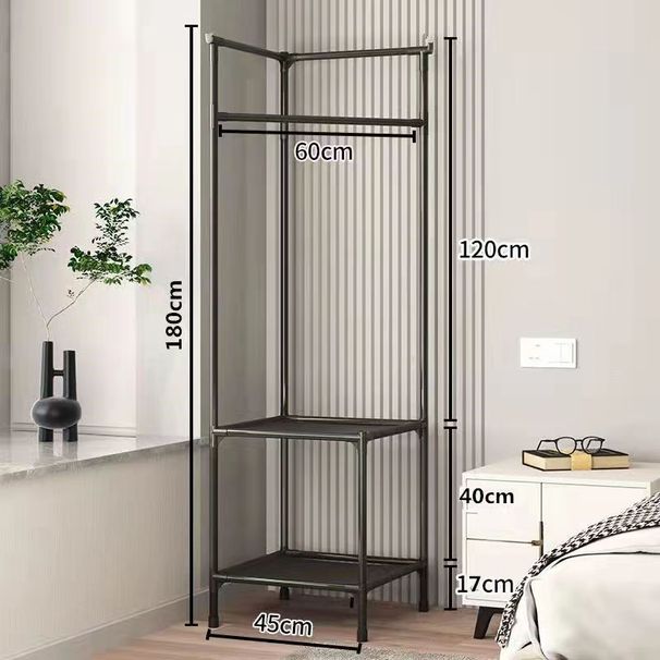 Corner coat rack floor bedroom household bedside clothes hanging rack simple storage rack corner clothes hanging storage_maomaolike.com