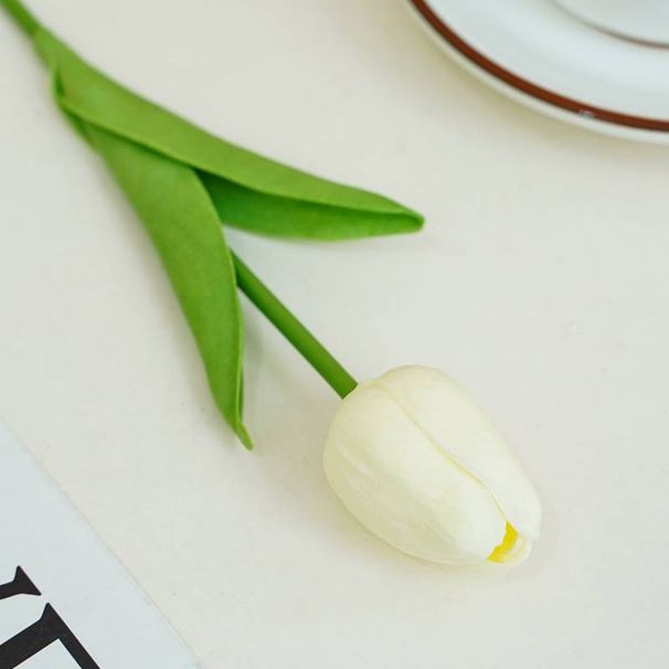 PU Tulip Cross-border Supply Artificial Flower Home Decoration Wedding Bouquet MW54102_maomaolike.com