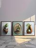 Organic Sculpture Greenery" Themed Decorative Artwork, Featuring Wooden Sculptures, Fresh Greenery And Soft Morandi Tones._maomaolike.com