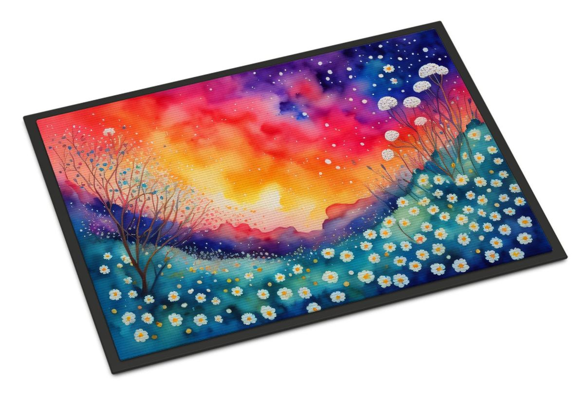 Gypsophila In Color Doormat Front Door Mat Indoor Outdoor Rugs For Entryway, Non Slip Washable Low Pile, 24H X 36W_maomaolike.com