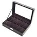 watch box spot wholesale high-grade oil wax leather plush lock 12 Watch storage box_maomaolike.com