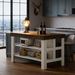 Kitchen Island, Breakfast Counter With Seating And Storage Shelves_maomaolike.com