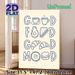 Good Food Good Mood Themed Painting Poster, Minimalist Hand-drawn Breakfast Foods Poster, Warm Food-themed Decor Ideal For Kitchen And Dining Area_maomaolike.com