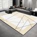 Living Room Rug Large Size Gorgeous Gold Frame Design Bedroom Rug Plush Thickened Machine Washable Thickened Underlay Interior Decorative Rug_maomaolike.com