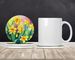Daffodils In Watercolor Large Sandstone Coasters Pack Of 4 Absorbent Round Coasters Decor Gifts For Men Or Women, 4 In, Multicolor_maomaolike.com