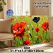 Poppy Field Floral Painting Poster, Vibrant Artistic Lush Poppy Field With Contrasting Dark Poppy And Tiny Daisies Poster, Infuses Natural Charm For_maomaolike.com