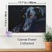 Black Greyhound Painting Poster, Realistic Dark-toned Pet Portrait Poster, Captivating Vivid Amber-eyed Hound Artwork, Ideal For Living Room, Bedroom_maomaolike.com