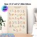 Georgian Alphabet Painting Poster, Soft Pastel-colored Vintage Style Poster, Practical Alphabet Learning Guide Ideal For Study Rooms, Language_maomaolike.com