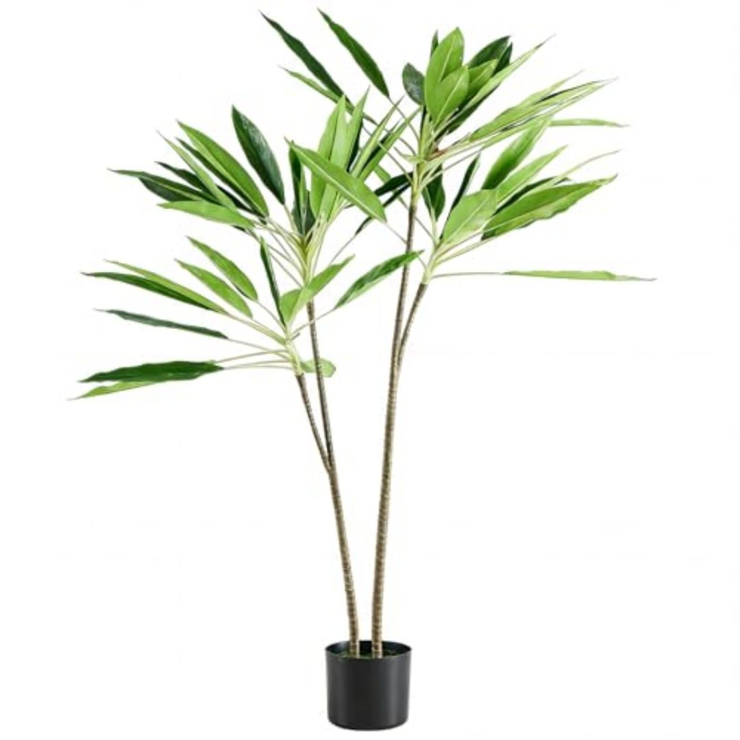 Artificial Palm Trees, Tall Artificial Plants With Realistic Indoor Leaves In Black Flowerpots_maomaolike.com