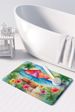 Hawaii Hawaiian Hibiscus In Watercolor Memory Foam Kitchen Mat Machine Washable Anti-Fatigue Mat Cushion Comfort Bath Mat Or Kitchen Rug_maomaolike.com