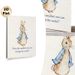Motivational Rabbit Painting Poster, Soft Watercolor Rabbit In Blue Coat Poster, Uplifting Inspirational Quote Wall Decor For Bedroom & Living Room_maomaolike.com