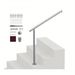 31.5in Outdoor Step Handrail - Suitable For 1 - 2 Steps, Indoor & Outdoor Use. Stainless Steel, Weather - Resistant Metal Rail In White For Porch, Deck And Stairs_maomaolike.com