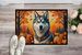 Siberian Husky Fall Doormat Front Door Mat Indoor Outdoor Rugs For Entryway, Non Slip Washable Low Pile, 24H X 36W_maomaolike.com