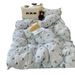 Wholesale INS Girl Heart Korean Style Plaid Bowknot Pure Four-Piece Simple Full Yarn-Dyed Washed Cotton 4-Piece Set_maomaolike.com