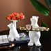 Creative Polar Bear Floor Ornament Living Room Entryway Tray Hotel TV Cabinet Home Decoration Storage Fruit Plate_maomaolike.com