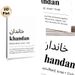 Urdu "Khandan" Family Definition Painting Poster, Minimalist Typographic Text Poster, Warm Family Bond Themed Decor Ideal For Living Room, Bedroom_maomaolike.com