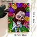 Bearded Man Stained Glass Style Painting Poster, Vibrant Colorful Mosaic Art Poster, Eye-catching Artistic Decor Ideal For Living Room And Office Wall_maomaolike.com