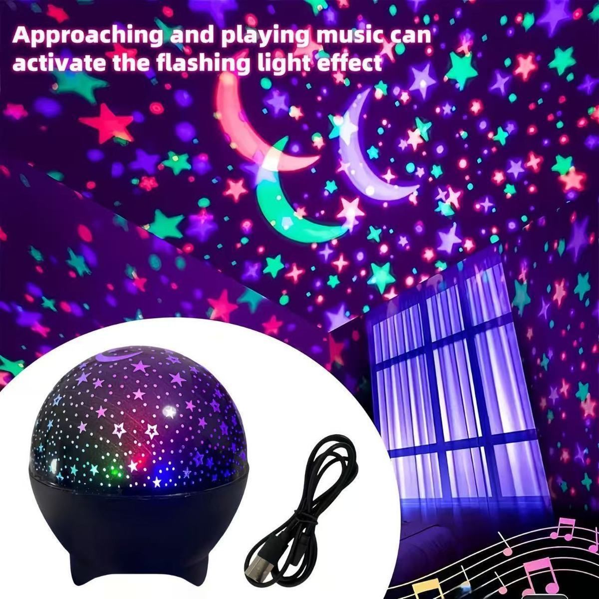 Cross-border Bestseller: Dreamy Star And Moon Projection Lamp, Starry Sky Atmosphere Light, Children's Toy, Birthday_maomaolike.com