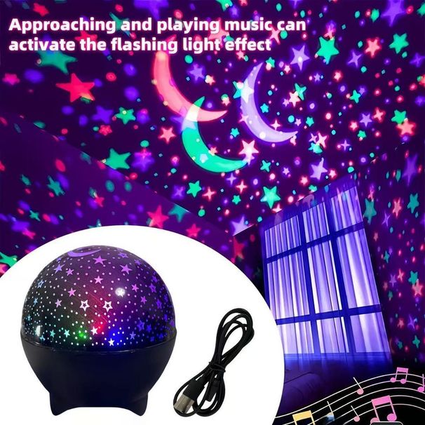 Cross-border Bestseller: Dreamy Star And Moon Projection Lamp, Starry Sky Atmosphere Light, Children's Toy, Birthday_maomaolike.com