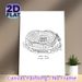 Soldier Field Stadium Painting Poster, Minimalist Line Art Poster, Hand-drawn Chicago Illinois Stadium Artwork, Ideal For Sports Enthusiasts' Home And_maomaolike.com