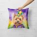 Norwich Terrier King Of Mardi Gras Throw Pillow Machine Washable, Indoor Outdoor Decorative Pillow For Couch, Bed Or Patio, 18Hx18W_maomaolike.com