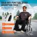 VEVOR Wheelchair Steel Transport Chair Foldable Wheelchair 24-In W Seat 300lbs_maomaolike.com