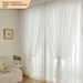 French Light Luxury Artistic Living Room Balcony Sheer Curtains Light-Filtering Privacy Bedroom Bay Window_maomaolike.com