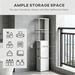 Narrow Side Floor Organizer Freestanding Linen Tower With 2-Tier Shelf And Drawers Bathroom Storage Cabinet_maomaolike.com