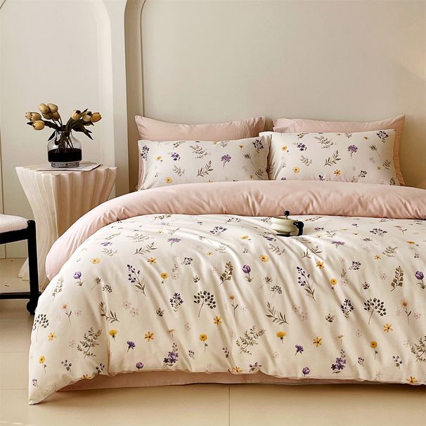 Elegant、Understated Luxury 、 2026 New Model 100Pro Long-Staple Floral Bedding Three Or Four-Piece Set, All-Cotton_maomaolike.com