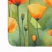 California California Poppies In Watercolor Memory Foam Kitchen Mat Machine Washable Anti-Fatigue Mat Cushion Comfort Bath Mat Or Kitchen Rug_maomaolike.com