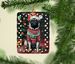 Pug Christmas Porcelain Ornament Christmas Tree Hanging Decorations For Home Christmas Holiday, Rectangle, Gift, Multicolor_maomaolike.com