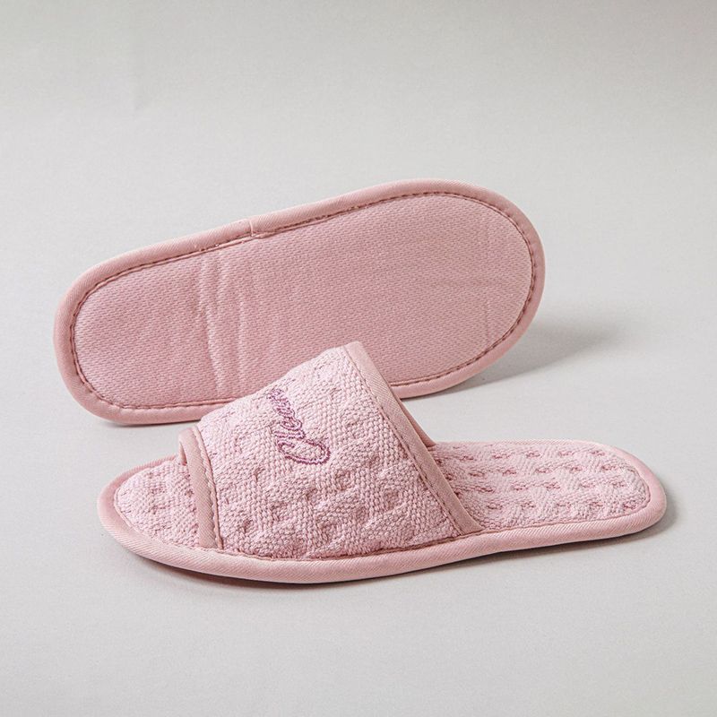 Cotton Casual Home Slippers For Women 2025 Designer Open Toe Slides House Soft Light Summer Elegant Shoes Ladies Flats_maomaolike.com
