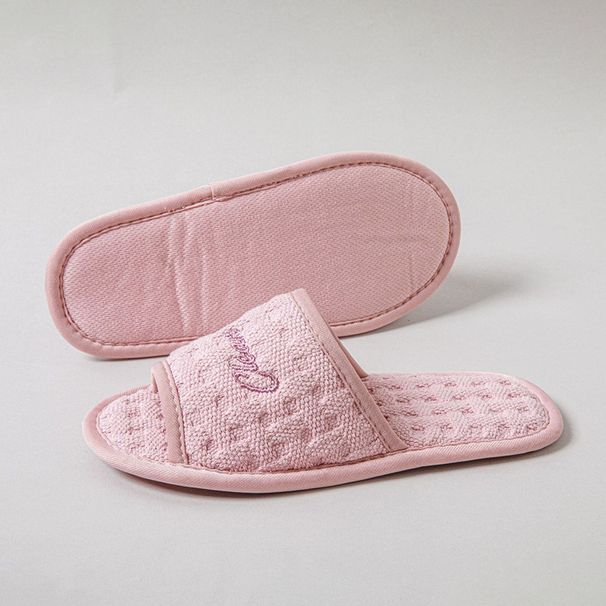 Cotton Casual Home Slippers For Women 2025 Designer Open Toe Slides House Soft Light Summer Elegant Shoes Ladies Flats_maomaolike.com