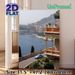 Coastal City & Vintage Car Painting Poster, Serene Scenic Bay & Ornate Architecture Poster, Elegant Coastal Urban Landscape Adds Tranquil Vibe, Ideal_maomaolike.com