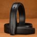 HOT Without 2.4 2.8 3.0 3.5 3.8cm Width Brand Pin Black Genuine Leather Men's Belts Body No Buckle Strap_maomaolike.com