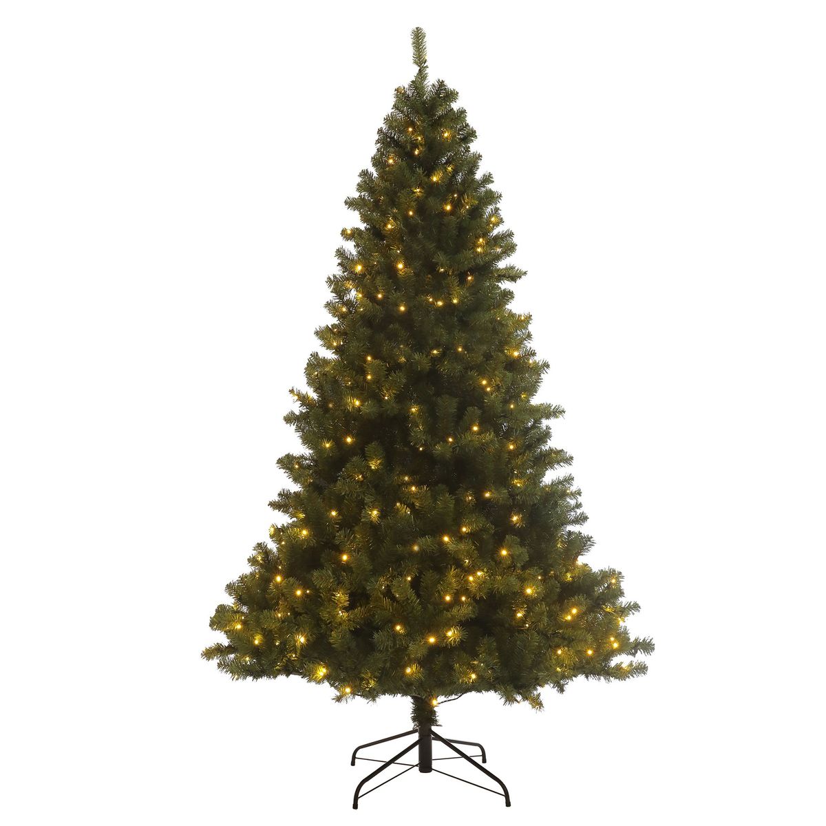 Pre-lit Christmas Tree 7.5ft Artificial Hinged Xmas Tree With 400 Pre-strung Led Lights Foldable Stand_maomaolike.com