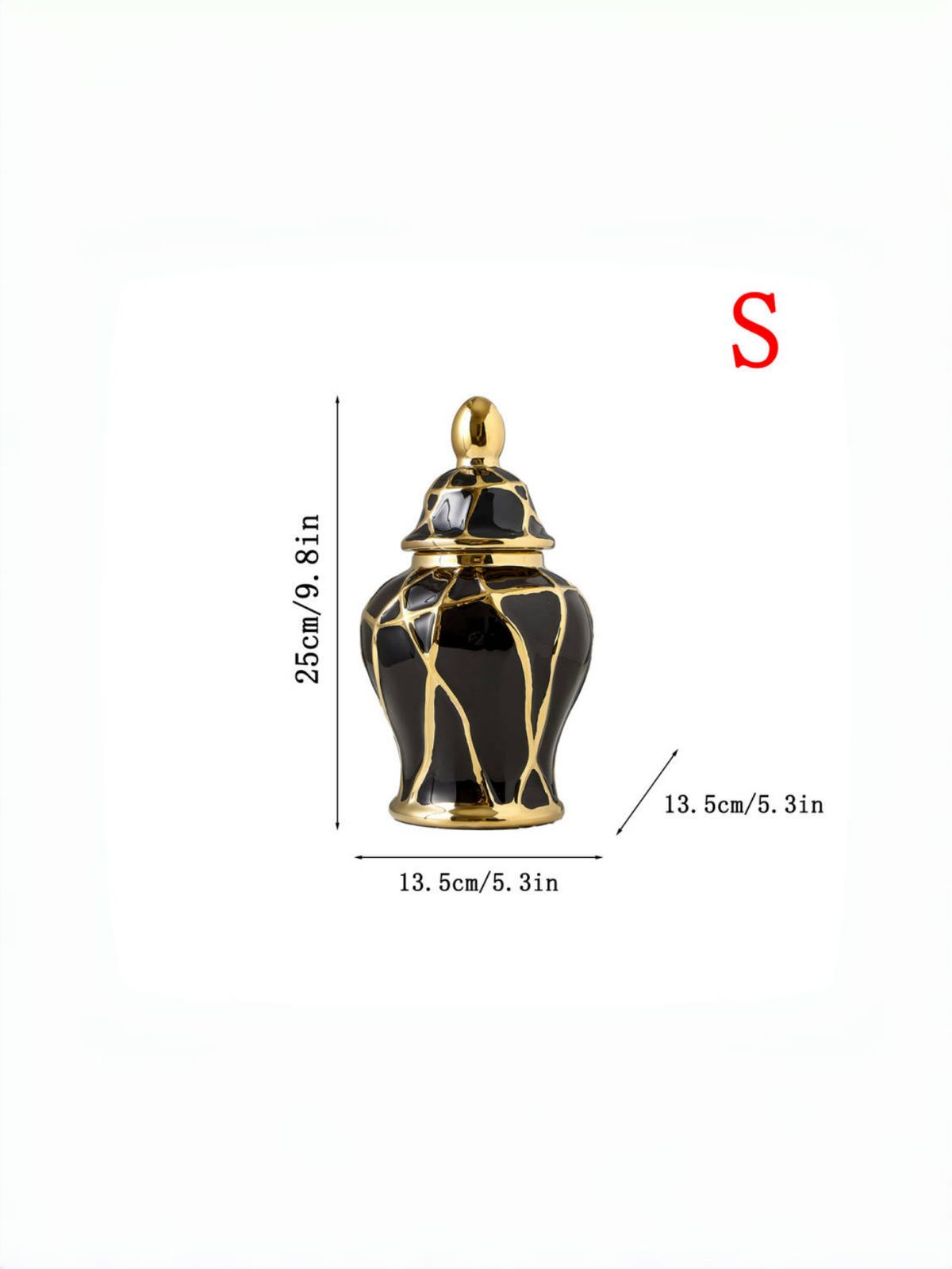 1pc Crack Shape With Lid Can Be Filled With Water, Ceramic Vase, High-quality Interior Ornaments, Flower Arrangement, Vase_maomaolike.com