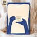 Coffee Cup & Hands Themed Painting Poster, Minimalist Blue & Beige Stylized Graphic Poster, Warm Inspirational Decor Idea For Home Office, Living Room_maomaolike.com