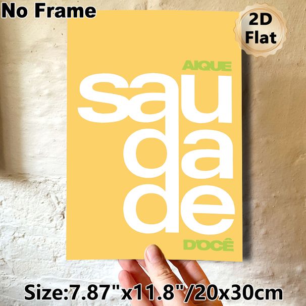 Typography Themed Painting Poster, Warm Yellow Minimalist Typographic Poster, Sleek Bold Text Design Ideal For Living Room, Bedroom, Café_maomaolike.com