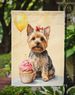 Yorkshire Terrier Happy Birthday Garden Flag Mailbox Flag Decorative Yard Flag Banner Outside Patio Artwork Yard Flower Beds, Garden Size, Multicolor_maomaolike.com