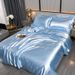 Pure Color Ice Silk Cool Quilt Cover Bed Sheet Bedding_maomaolike.com